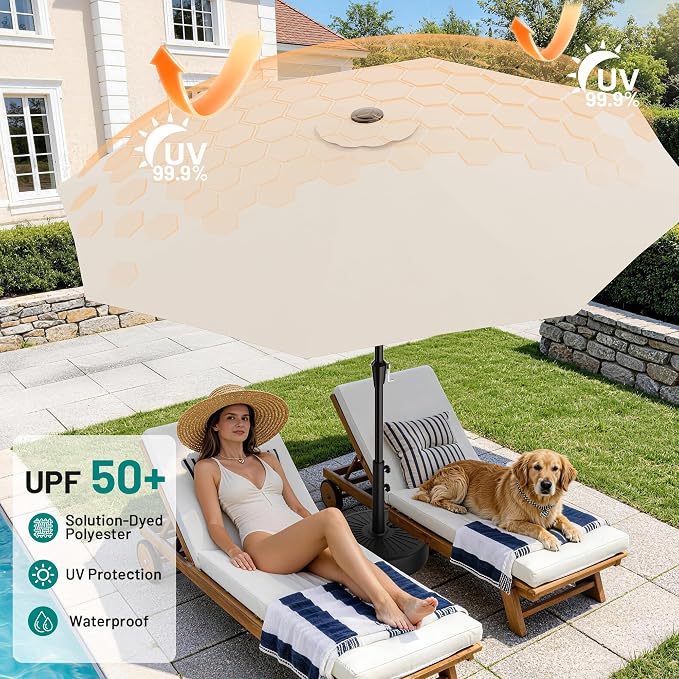 9 FT Patio Umbrella for Outdoor, Outdoor Table Umbrella - Image 4