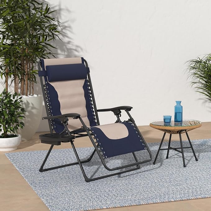 Best Choice Products Oversized Padded Zero Gravity Chair, Folding Outdoor Patio - Image 2
