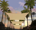 Amgo Custom Size 11' x 24' Beige Rectangle Square Sun Shade Sail UPF50+ by Amgo