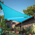 12' x 13' x 17.7' Turquoise Sun Shade Sail UPF50 Right Triangle SMTAPT12 Canopy by ShadeMart