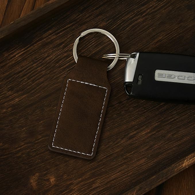 LaserGram Rectangle Keychain, Coat of Arms Germany, Personalized Engraving Included (Rustic with Silver)
