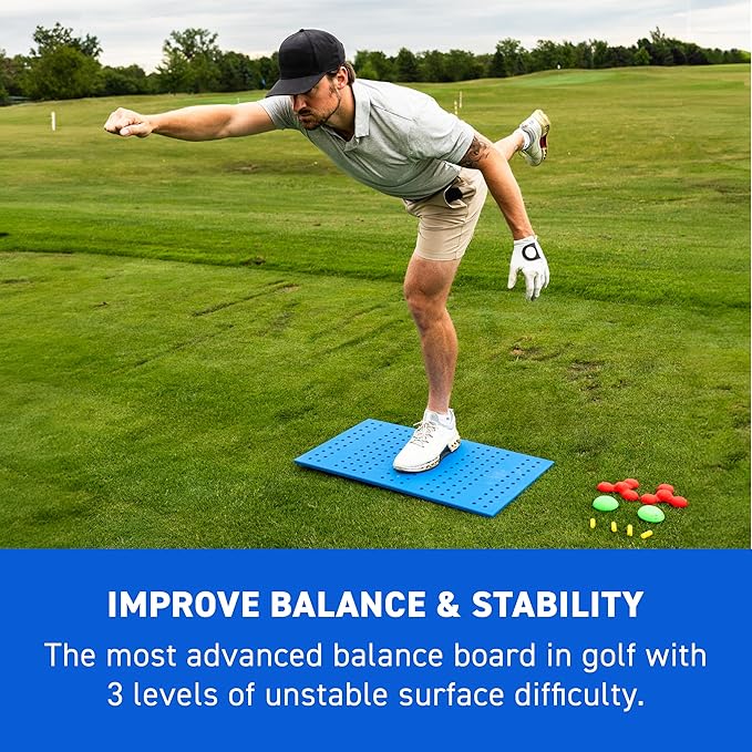 SuperSpeed Golf | Force Board Pro Pressure Board | Improve Weight Shift, Stability, Ground Reaction Forces | Used by Padraig Harrington | Includes App Training Protocols