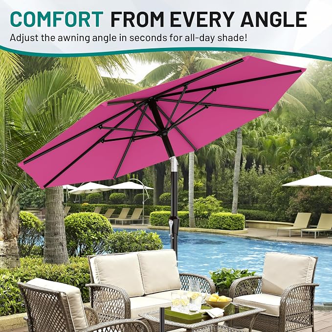 9 FT Patio Umbrella for Outdoor, Outdoor Table Umbrella - Image 7