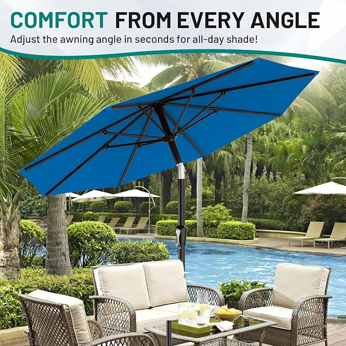 9 FT Patio Umbrella for Outdoor, Outdoor Table Umbrella - Image 7