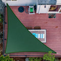 12' x 21' x 24.2' Green Sun Shade Sail UPF50 Right Triangle smTAPT12 Canopy by ShadeMart