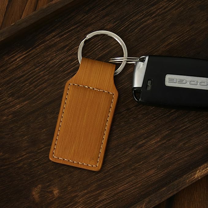 LaserGram Rectangle Keychain, Disc Golf, Personalized Engraving Included