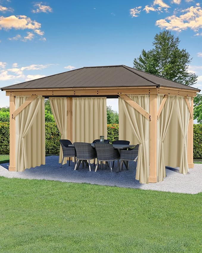 HolidayIdeas Outdoor Patio Curtains Waterproof by HolidayIdeas