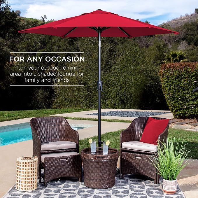 Best Choice Products 7.5ft Heavy-Duty Round Outdoor Market Table Patio Umbrella - Image 3