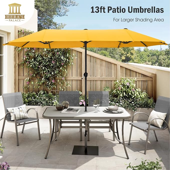 13 ft Large Double-Sided Patio Umbrella, Outdoor Umbrella, Market Umbrella - Image 6