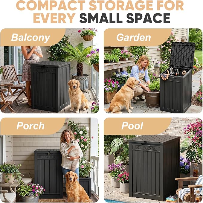 56 Gal Waterproof Outdoor Storage Box UV Resistant Deck Box | Durable resin - Image 8