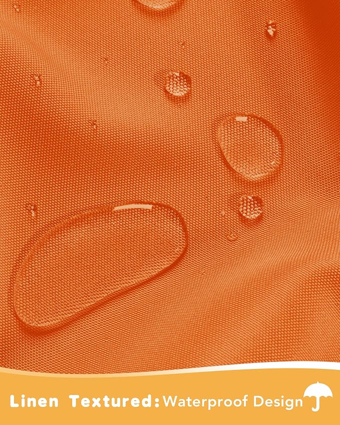 Outdoor Curtains for Patio Waterproof 4 Pcs 54x120 Inch Mecca Orange | Poolside - Image 2
