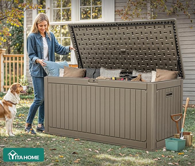 YITAHOME 320 Gallon Double-Wall Deck Box - Image 8