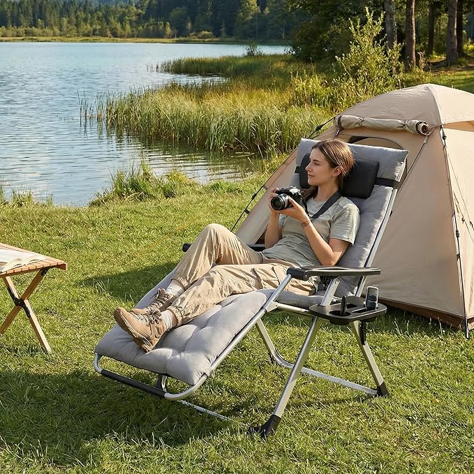 Premium Outdoor Chaise Lounge Chairs, Oversized Zero Gravity Chair, Lawn Chair - Image 7