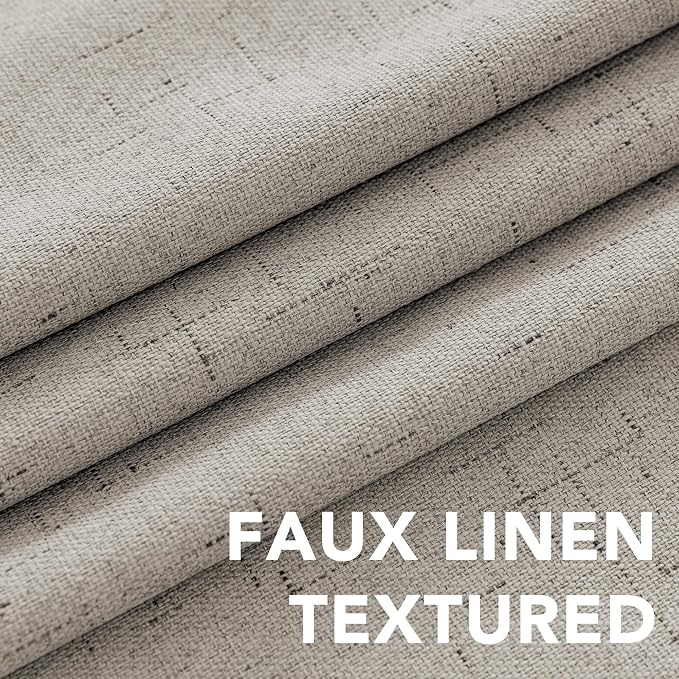 H.VERSAILTEX Linen Blackout Curtains 72 Inches Long 100% Absolutely Blackout - Image 4