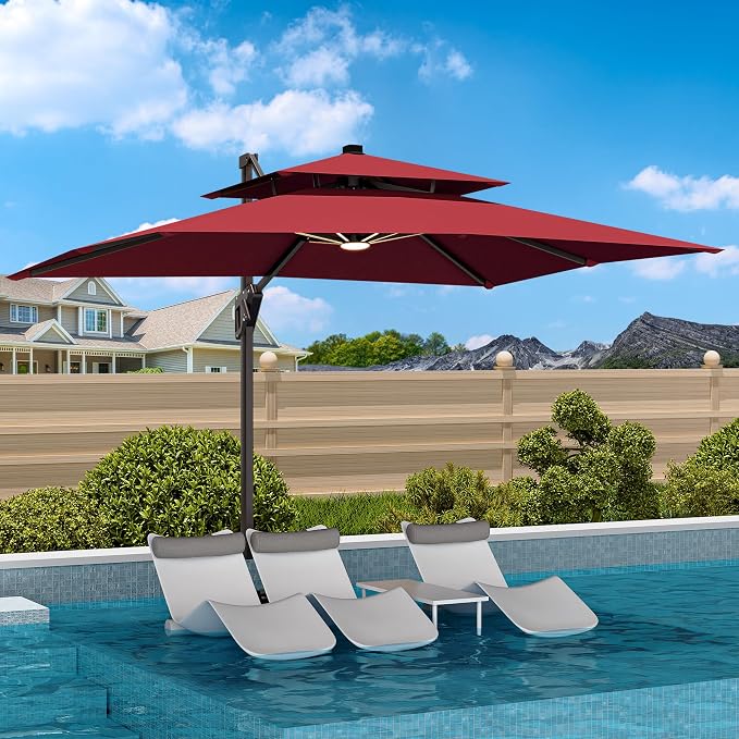 9' X 12' Cantilever Patio Outdoor Umbrella by MPLShade