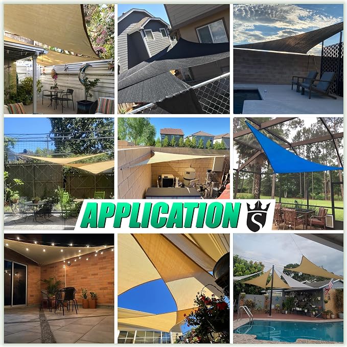 Royal Shade 10' x 18' x 20.6' Green Right Triangle Sun Shade Sail Order to Make - Image 4