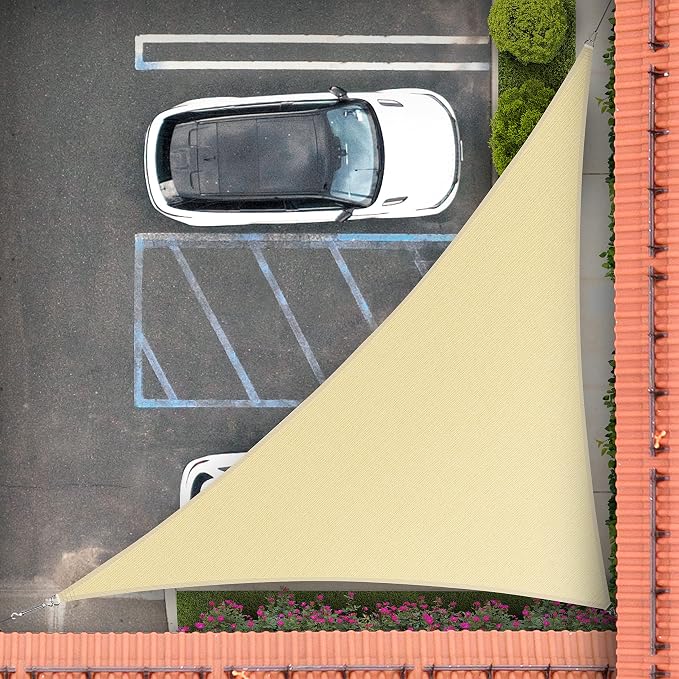 Royal Shade 22' x 23' x 31.8' Beige Right Triangle Sun Shade Sail Order to Make by RoyalShade