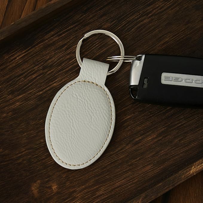 LaserGram Oval Keychain, Sunflowers, Personalized Engraving Included