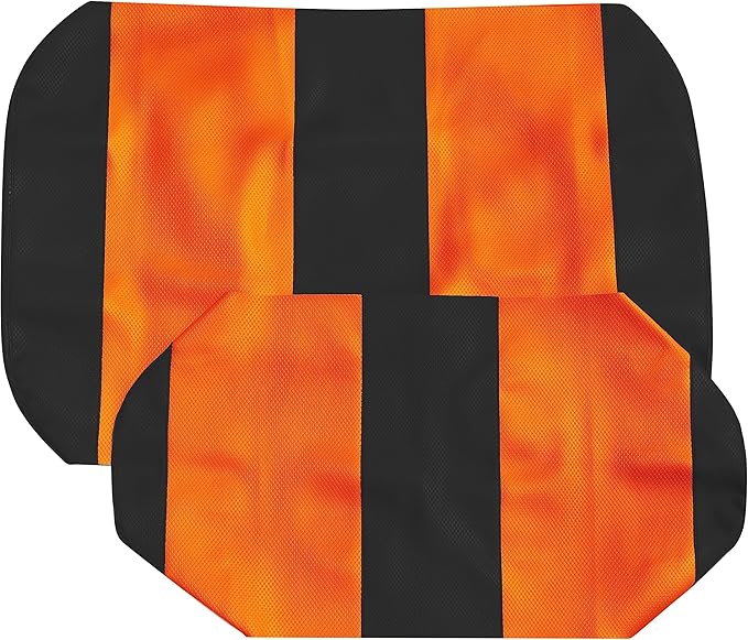 Seat Cover Replacement for Yamaha Drive or G-29 Golf Cart - Front Bench Seat - Premium Marine Vinyl - 5 Panel Stitching - Staple On Installation - Two-Tone Golf Cart Seat Covers (Black & Orange)