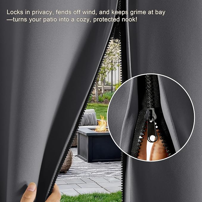 RYB HOME Fade-Resistant Extra Wide Outdoor Curtains - Image 3