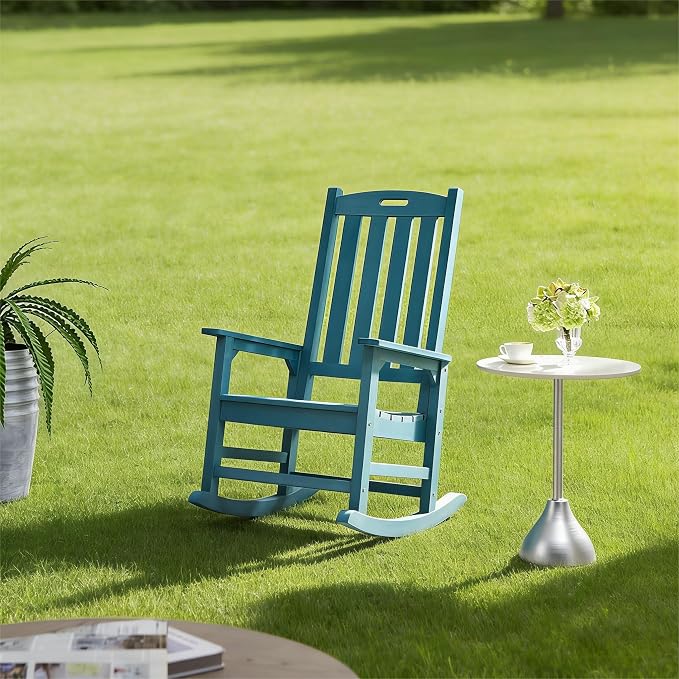 Outdoor Rocking Chairs Set of 2, Oversized Porch Rocker | Weather Resistant - Image 2