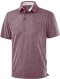 Golf Shirts Heather Polo Short Sleeve Dry Fit Lightweight Moisture Wicking Collared Shirts Casual Athletic Business
