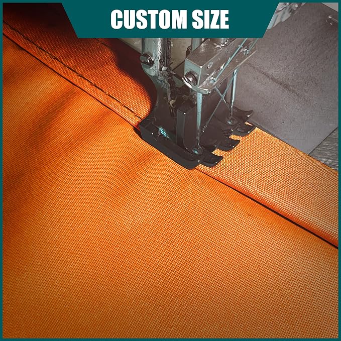 Royal Shade 9' x 9' x 9' Orange Triangle Waterproof Sun Shade Sail Order to - Image 5