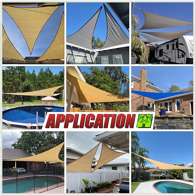 ColourTree CTAPRT16 Custom Size Order to Make 5' x 8' x 9.4' Sand Beige Right - Image 4