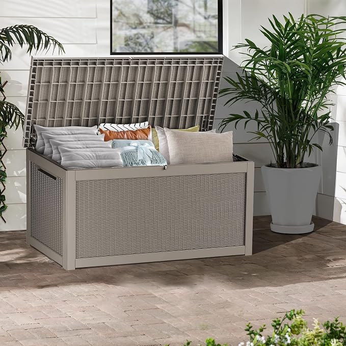 Outdoor Storage Box, 320 Gallon Waterproof Deck Box, Dual Gas-Spring Ultimate - Image 5