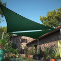 16' x 16' x 16' Green Sun Shade Sail UPF50 Triangle smTAPT12 Canopy Fabric by ShadeMart