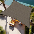 Shade&Beyond Rectangle Sun Shade Sail 10'X15' Permeable Canopy Mocha by ShadeBeyond