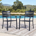 Patio Dining Chairs Set of 2, Wrought Iron Patio Furniture Chairs by Unknown