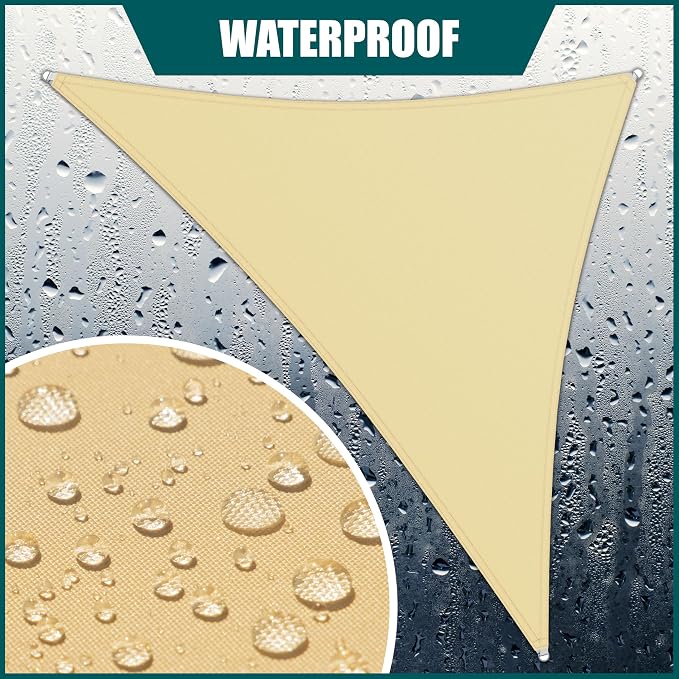 Royal Shade Custom Triangle Waterproof Sun Shade Sail UPF50 Canopy UV - Image 2