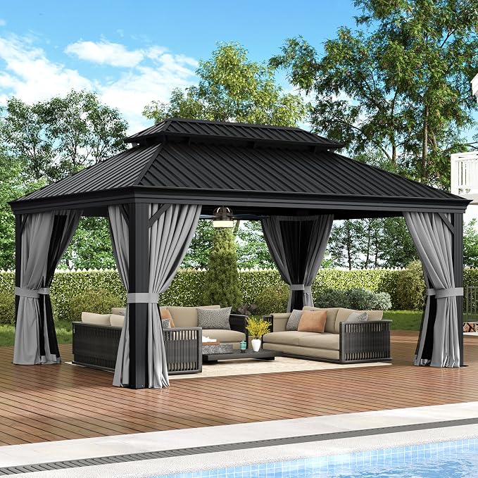 Aoxun Hardtop Gazebo 12x16 by Aoxun