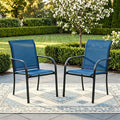 Outdoor Chairs Set of 2, Stackable Patio Dining Chairs by Offeroutdoorsolutions