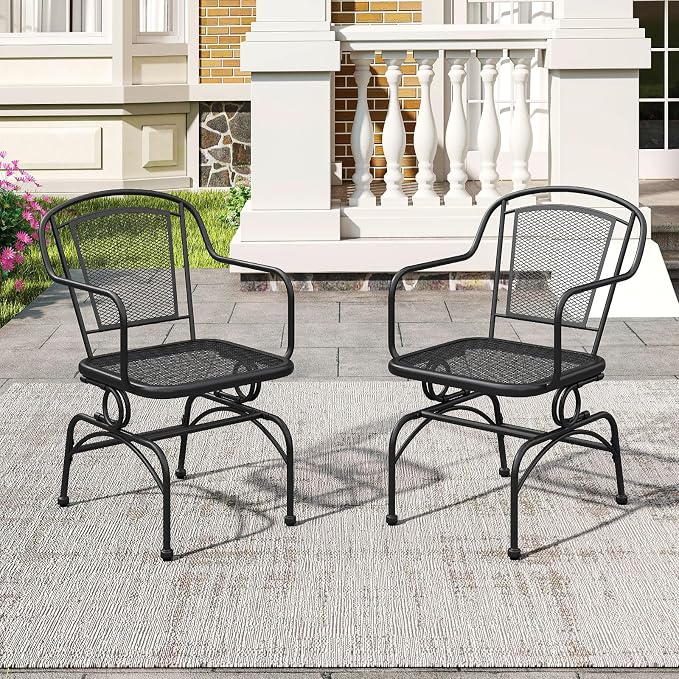 Tangkula Outdoor Rocking Chair Set of 4, Patio Rocker Chairs - Image 9
