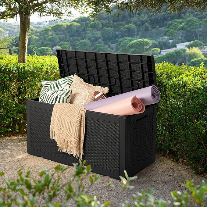 Devoko 100 Gallon Resin Waterproof Outdoor Storage Box - Image 3