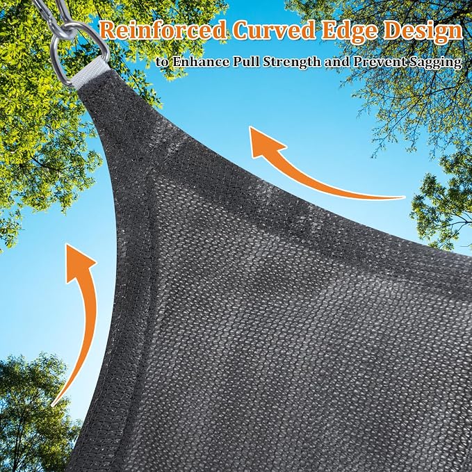 Shade&Beyond Custom Sun Shade Sail 8'x10'x12.8' Triangle Sun Sail Shades Patio - Image 5