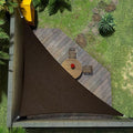 Amgo Custom Size 19' x 19' x 26.9' Brown Right Triangle Sun Shade Sail UPF50+ by Amgo
