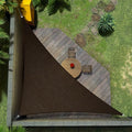 Amgo Custom Size 10' x 12' x 15.6' Brown Right Triangle Sun Shade Sail UPF50+ by Amgo