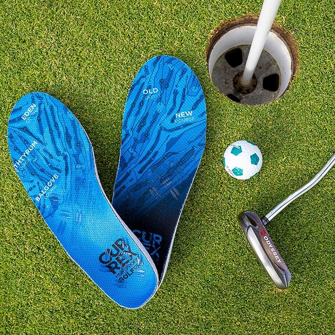 CURREX GolfPro Insoles for Golf Shoes – Arch Support Inserts to Improve Balance, Stability, Comfort & Performance, Help with Foot & Heel Pain Relief – for Men & Women – High Arch, Small