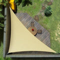 Amgo Custom Size 7' x 13' x 14.8' Beige Right Triangle Sun Shade Sail UPF50+ by Amgo