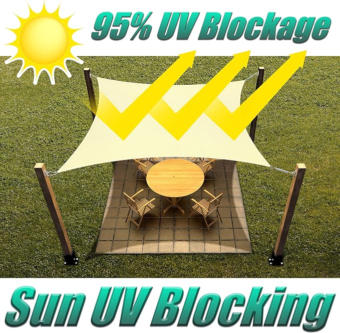 Custom Size Order to Make Sun Shade Sail UPF50 Triangle Canopy Mesh Fabric UV - Image 3