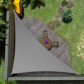 Amgo Custom Size 9' x 16' x 18.4' Gray Right Triangle Sun Shade Sail UPF50+ by Amgo