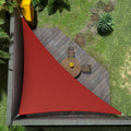 Amgo 20' x 20' x 28.3' Red Right Triangle Sun Shade Sail Outdoor Canopy Awning by Amgo