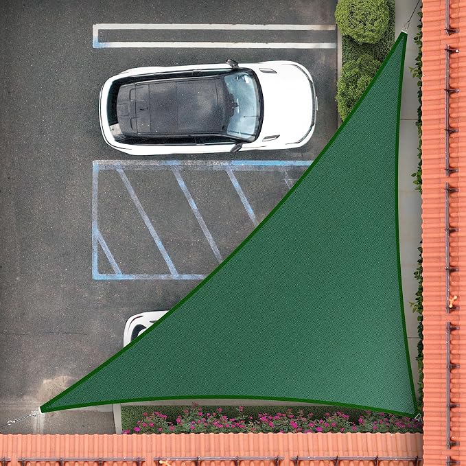 Royal Shade 11' x 12' x 16.3' Green Right Triangle Sun Shade Sail Order to Make by RoyalShade