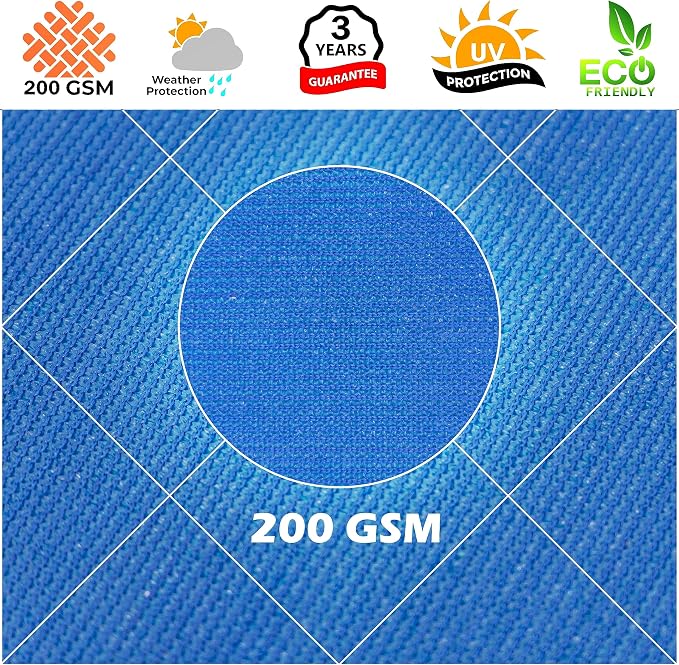 Royal Shade 13' x 14' Blue Rectangle Square Sun Shade Sail Order to Make - Image 8