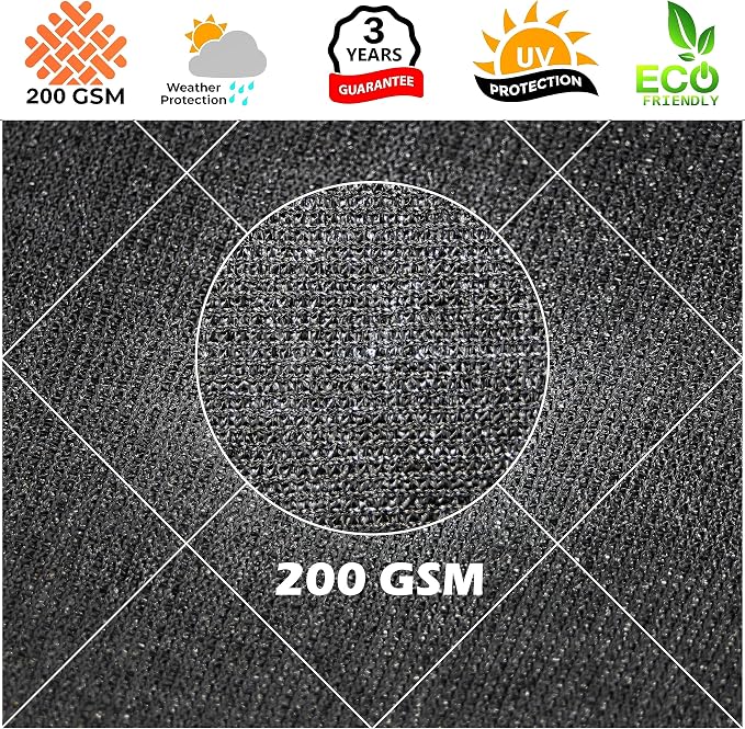 Royal Shade 18' x 19' x 26.2' Black Right Triangle Sun Shade Sail Order to Make - Image 8