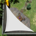 Amgo Custom Size 14' x 20' x 24.4' White Right Triangle Sun Shade Sail UPF50+ by Amgo