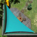 Amgo Custom Size 11' x 11' x 15.6' Turquoise Triangle Sun Shade Sail UPF50+ by Amgo